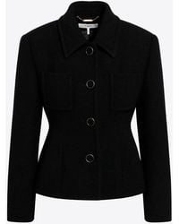 Chloé - Wool-Blend Buttoned Blazer - Lyst