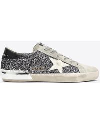 Golden Goose - Super-Star Low-Top Glittered Sneakers - Lyst