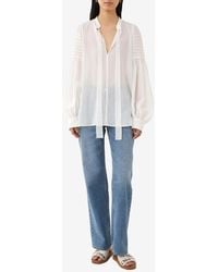Chloé - Sheer Wool Blouse - Lyst