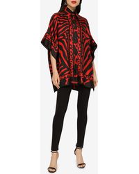 Dolce & Gabbana - Zebra And Leopard-Print Silk Shirt - Lyst
