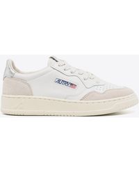 Autry - Medalist Leather And Suede Low-Top Sneakers - Lyst
