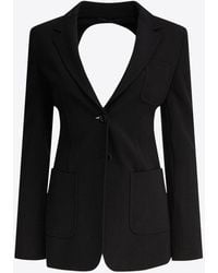 Max Mara - Anagni Single-Breasted Cut-Out Blazer - Lyst