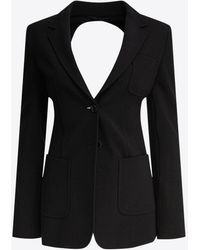 Max Mara - Anagni Single-Breasted Cut-Out Blazer - Lyst