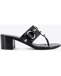 Balenciaga - City 50 Leather Thong Sandals - Lyst