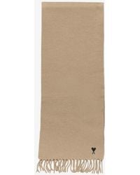 Ami Paris - Ami De Coeur Fringed Scarf - Lyst