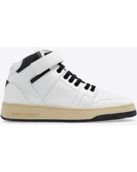 Saint Laurent - Lax Leather High-Top Sneakers - Lyst