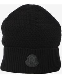 Moncler - Logo Patch Ribbed Beanie - Lyst