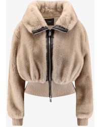 Pinko - Bagels Faux Fur Bomber Jacket - Lyst
