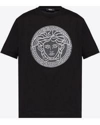 Versace - Medusa Sliced Crewneck T-Shirt - Lyst