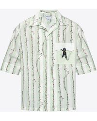 Bottega Veneta - Graphic-Print Striped Shirt - Lyst