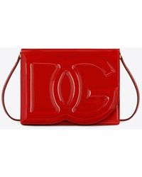 Dolce & Gabbana - Dg Logo Patent Leather Crossbody Bag - Lyst