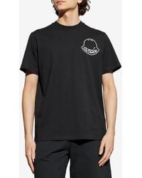 Moncler - Logo Print Crewneck T-Shirt - Lyst
