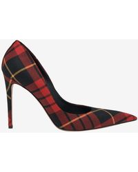 McQueen - 105 Skull Tartan Check Pumps - Lyst