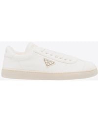 Prada - Downtown Low-Top Leather Sneakers - Lyst