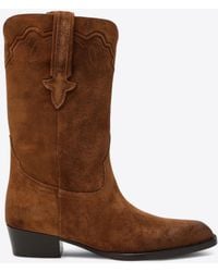 Paris Texas - Hilda Suede Cowboy Boots - Lyst