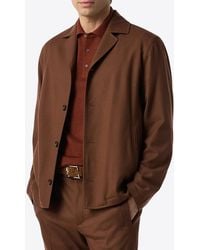 Corneliani - Notched-Collar Wool Overshirt - Lyst