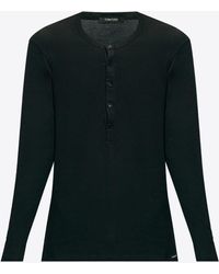 Tom Ford - Henley Long-Sleeved Pajama Top - Lyst
