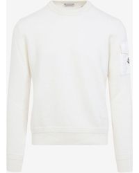 Moncler - Logo Patch Wool Sweater - Lyst