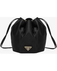 Prada - Mini Satin Bucket Bag - Lyst