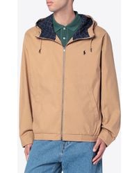 Polo Ralph Lauren - Logo Embroidered Zip-Up Jacket - Lyst