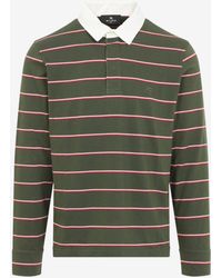 Etro - Long-Sleeved Stripe Polo T-Shirt - Lyst