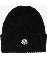 Moncler - Ribbed Wool And Cashmere Beanie - Lyst