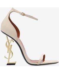 Saint Laurent - Opyum 110 Calf Leather Sandals - Lyst