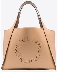 Stella McCartney - Perforated Logo Faux Leather Tote Bag - Lyst