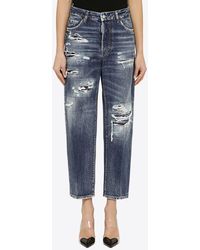 DSquared² - Ripped Straight-Leg Boston Jeans - Lyst