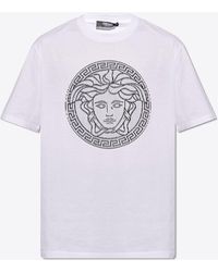 Versace - Medusa Sliced Crewneck T-Shirt - Lyst