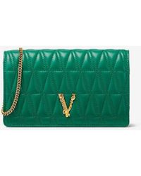 Versace - Mini Virtus Quilted Shoulder Bag - Lyst