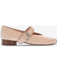 Niccolò Pasqualetti - Obliqua Leather Ballet Flats - Lyst
