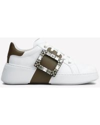 Roger Vivier - Viv' Skate Crystal Buckle Sneakers - Lyst