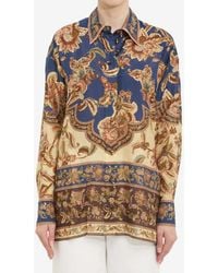 Zimmermann - Aster Paisley Print Silk Shirt - Lyst