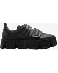 Versace - Greca Labyrinth Chunky Leather Sneakers - Lyst