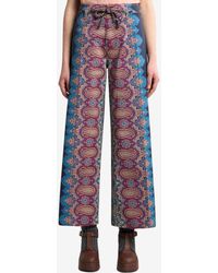 Etro - Culotte Jeans With Placed Print - Lyst