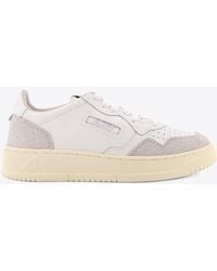 Autry - Medalist Leather And Suede Sneakers - Lyst