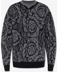 Versace - Barocco Jacquard Wool Sweater - Lyst
