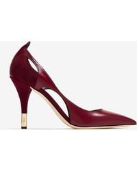 Chloé - Saada 95 Leather And Suede Pumps - Lyst