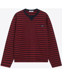 Prada - Long-Sleeved Striped T-Shirt - Lyst