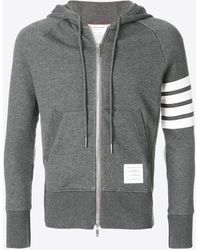 Thom Browne - 4-Bar Stripes Zip-Up Hoodie - Lyst