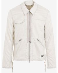 Acne Studios - Washed-Out Zip-Up Overshirt - Lyst