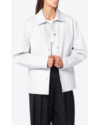 Jil Sander - Taffeta Jacket With Logo-Print - Lyst