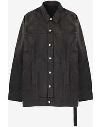 Rick Owens - Waxed Denim Jacket - Lyst