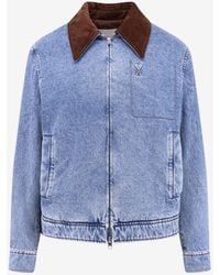 Ami Paris - Padded Denim Jacket - Lyst