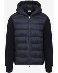 Moncler - Tricot Wool-Padded Hooded Cardigan - Lyst
