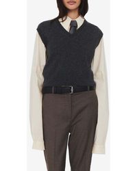 THE GARMENT - Como V-Neck Knitted Vest - Lyst