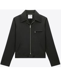 Courreges - Logo Embroidered Zip-Up Workwear Jacket - Lyst