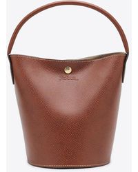 Longchamp - Small Épure Leather Bucket Bag - Lyst