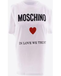 Moschino - In Love We Trust Crewneck T-Shirt - Lyst